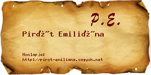 Pirót Emiliána névjegykártya